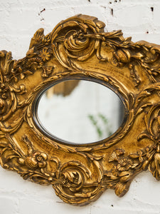 Vintage Ornate Mirror with Flowers