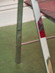 Vintage Red Cherry Acrylic Lucite Chrome Folding Chair