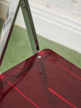 Load image into Gallery viewer, Vintage Red Cherry Acrylic Lucite Chrome Folding Chair

