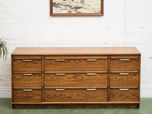 Load image into Gallery viewer, Lane Pecan Wood 9 Drawer Dresser
