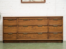 Load image into Gallery viewer, Lane Pecan Wood 9 Drawer Dresser
