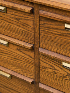 Lane Pecan Wood 9 Drawer Dresser