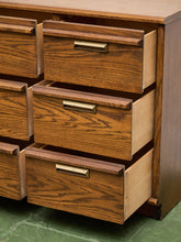Load image into Gallery viewer, Lane Pecan Wood 9 Drawer Dresser
