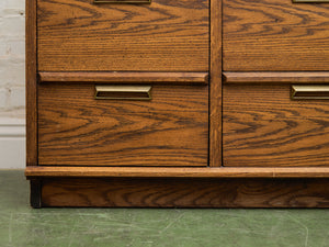 Lane Pecan Wood 9 Drawer Dresser