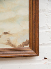 Load image into Gallery viewer, Vintage Winter Stream Through the Birch Trees Painting
