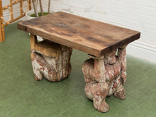 Load image into Gallery viewer, Monkey Vintage Rustic Wood Coffee Table
