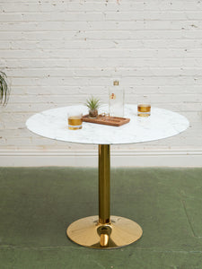 Jasmine Round Brass Base Tulip Table