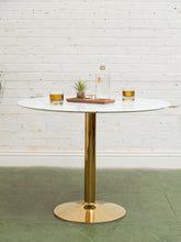 Load image into Gallery viewer, Jasmine Round Brass Base Tulip Table
