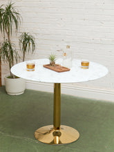 Load image into Gallery viewer, Jasmine Round Brass Base Tulip Table
