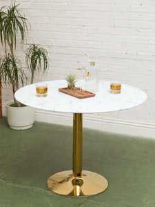 Jasmine Round Brass Base Tulip Table