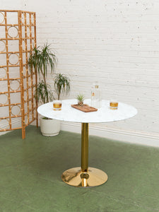Jasmine Round Brass Base Tulip Table