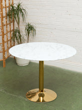 Load image into Gallery viewer, Jasmine Round Brass Base Tulip Table
