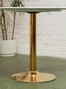 Jasmine Round Brass Base Tulip Table