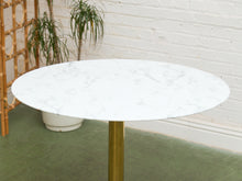 Load image into Gallery viewer, Jasmine Round Brass Base Tulip Table

