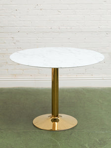 Jasmine Round Brass Base Tulip Table