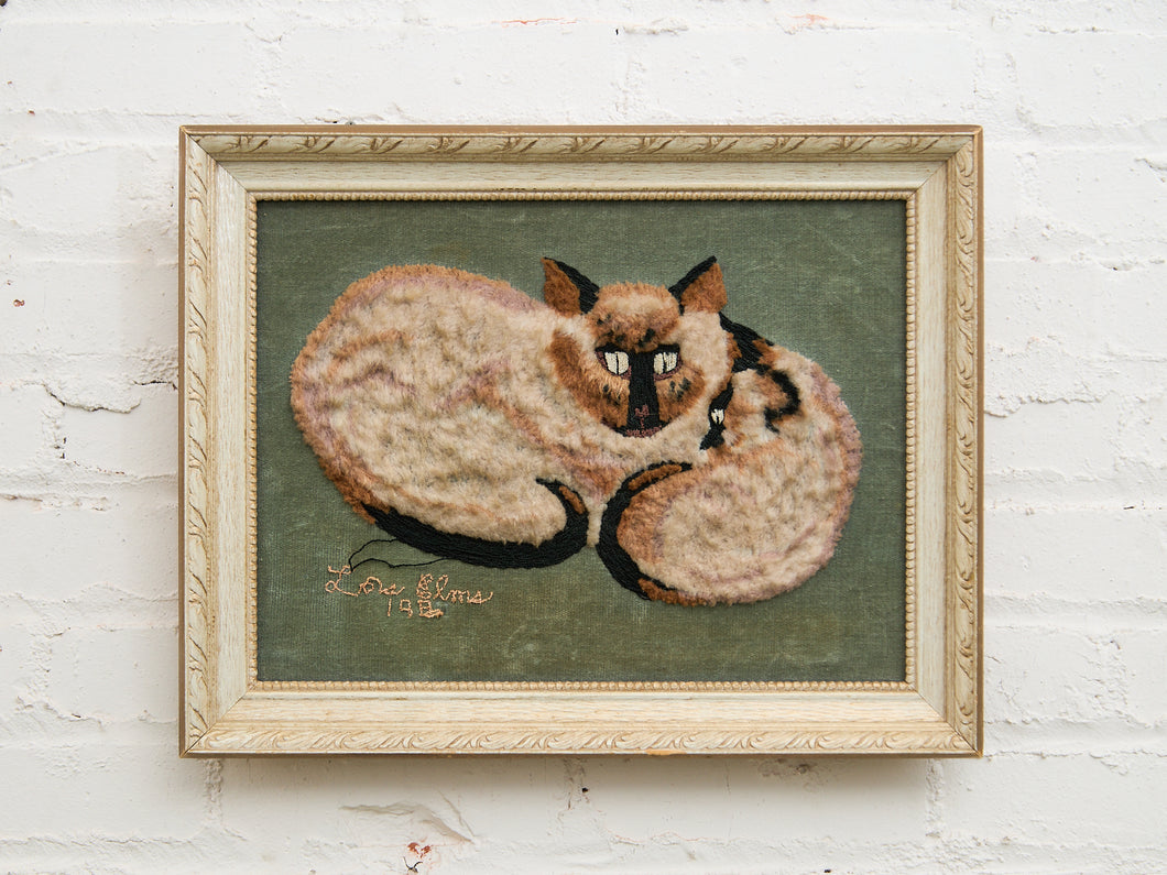 Siamese Cat Needlework, 1981