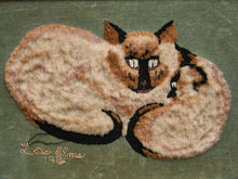 Load image into Gallery viewer, Siamese Cat Needlework, 1981
