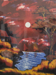 Moody Moonlit Coastal River