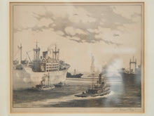 Load image into Gallery viewer, Gordon Grant - The Upper Bay-New York Lithograph Signed Original
