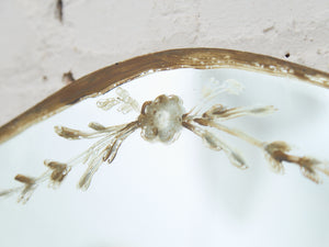 Vintage Regency Monumental Beveled Shield Mirror
