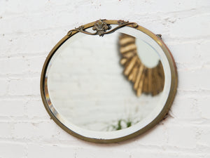 Turn of the Century Vintage Oval Beveled Mirror