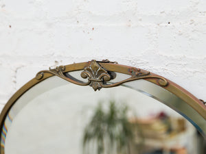 Turn of the Century Vintage Oval Beveled Mirror