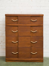 Load image into Gallery viewer, Four Drawer 1950s High Boy With Gold Hardware
