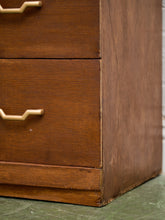 Load image into Gallery viewer, Four Drawer 1950s High Boy With Gold Hardware
