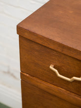 Load image into Gallery viewer, Four Drawer 1950s High Boy With Gold Hardware
