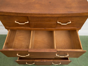 Four Drawer 1950s High Boy With Gold Hardware