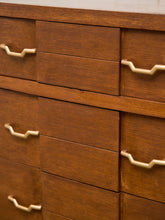 Load image into Gallery viewer, Four Drawer 1950s High Boy With Gold Hardware
