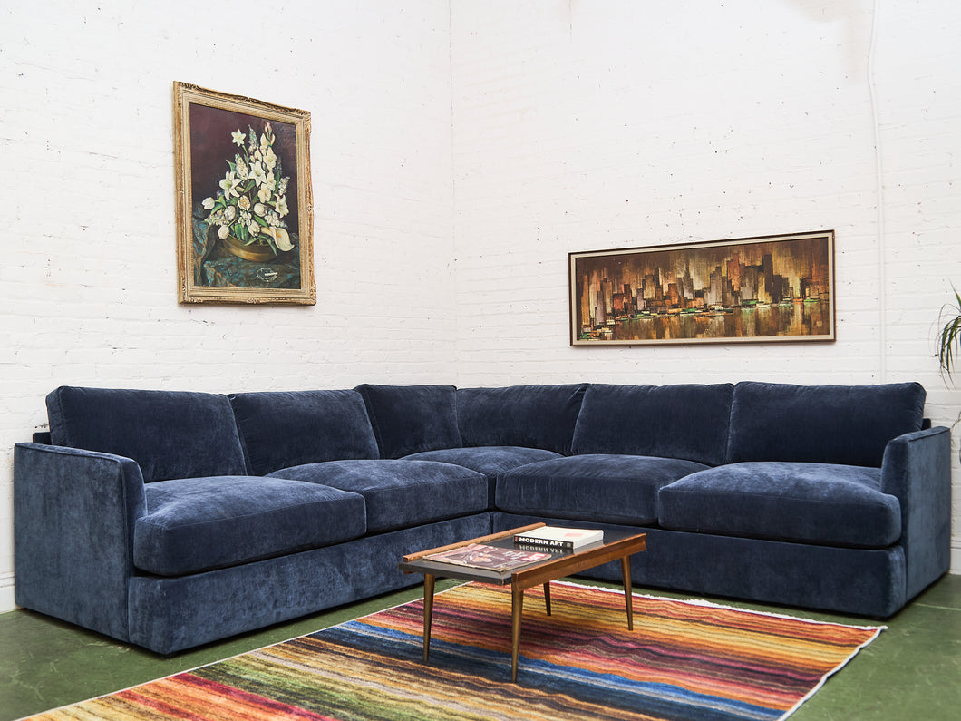 Michonne 3 Piece Corner Sofa in Amici Indigo