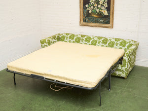 1960’s Floral Green Sofa Bed