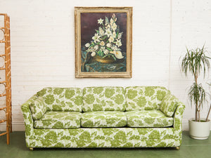 1960’s Floral Green Sofa Bed