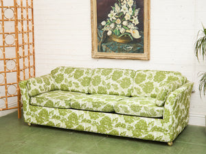 1960’s Floral Green Sofa Bed