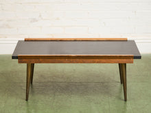 Load image into Gallery viewer, Danish Modern Vintage Black Top Coffee Table
