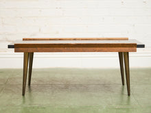 Load image into Gallery viewer, Danish Modern Vintage Black Top Coffee Table
