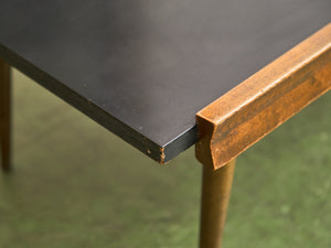 Danish Modern Vintage Black Top Coffee Table