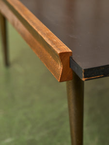 Danish Modern Vintage Black Top Coffee Table