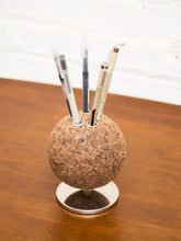 Load image into Gallery viewer, Cork 1970’s Atomic Pen Holder
