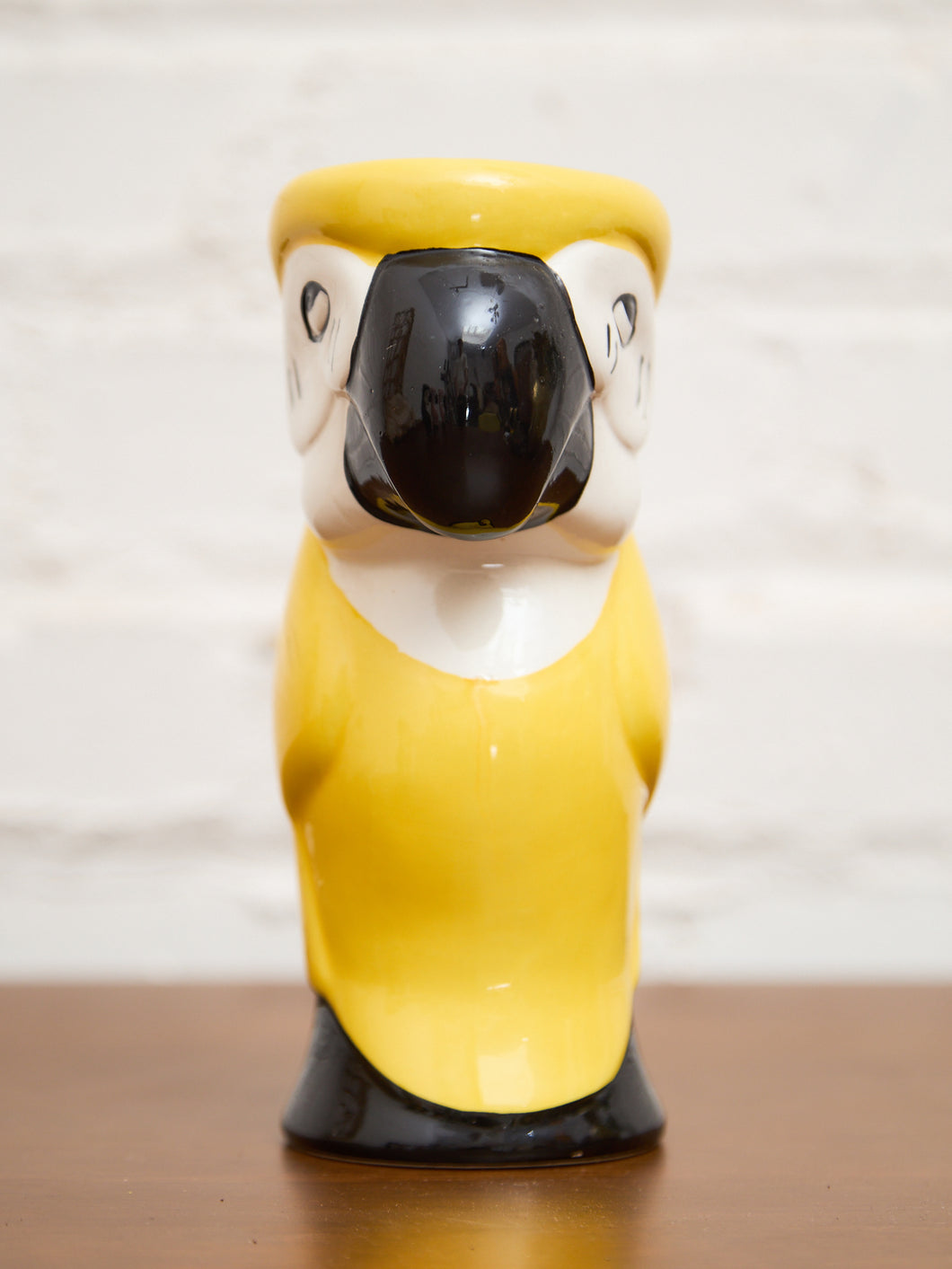 Toucan Tiki Ceramic Hand Painted Chartreuse Drinkware