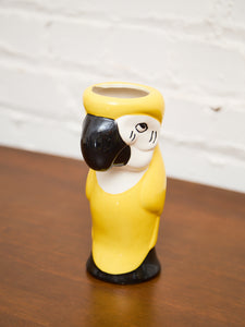 Toucan Tiki Ceramic Hand Painted Chartreuse Drinkware