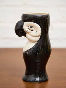 Toucan Tiki Ceramic Hand Painted Black Drinkware