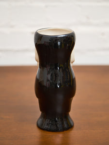 Toucan Tiki Ceramic Hand Painted Black Drinkware