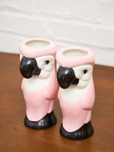 Toucan Tiki Ceramic Hand Painted Pink Drinkware
