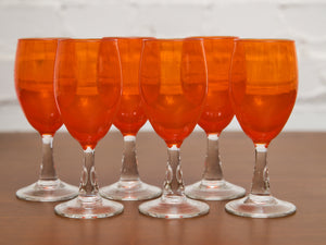 Pop Art Orange Wine Glasses