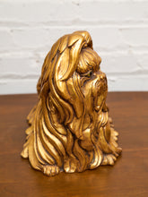Load image into Gallery viewer, Kay Finch Vintage California Gold Ceramic Shih Tzu Dog Large
