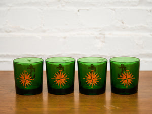 Vintage Nautical Green Glassware