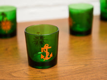 Load image into Gallery viewer, Vintage Nautical Green Glassware
