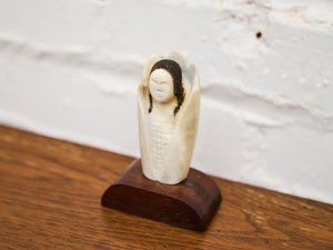 Alabaster Vintage Native figurine by David Farnham